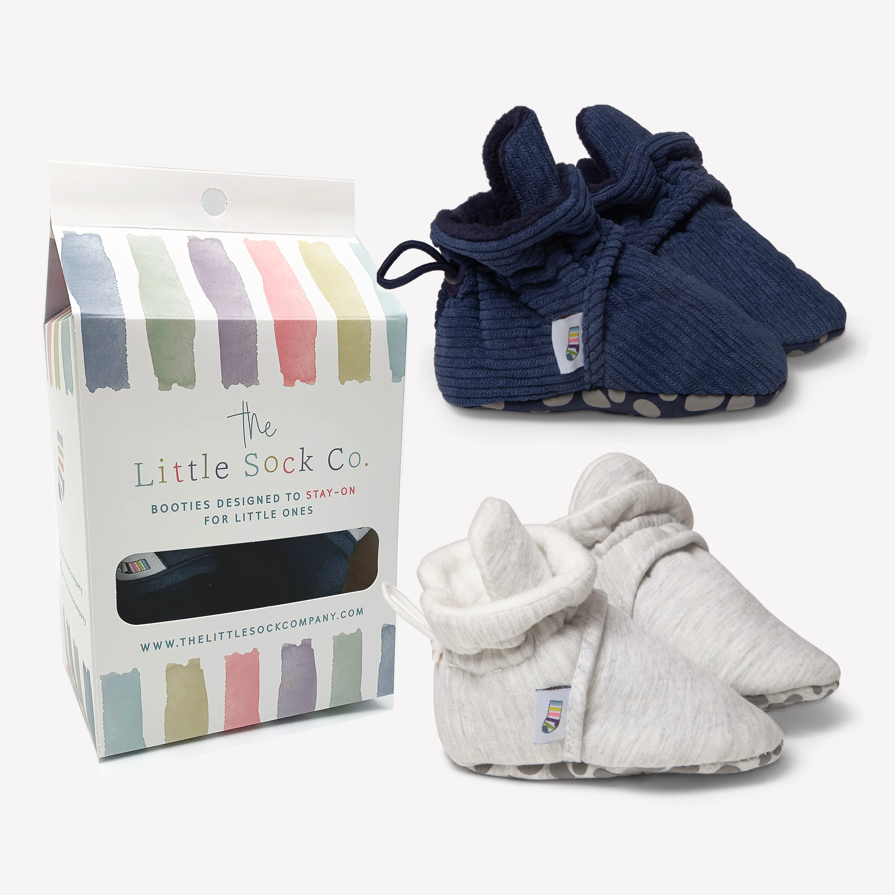 2 Pack of Stay-on, Non-Slip Booties - Mix 'n' Match Colours