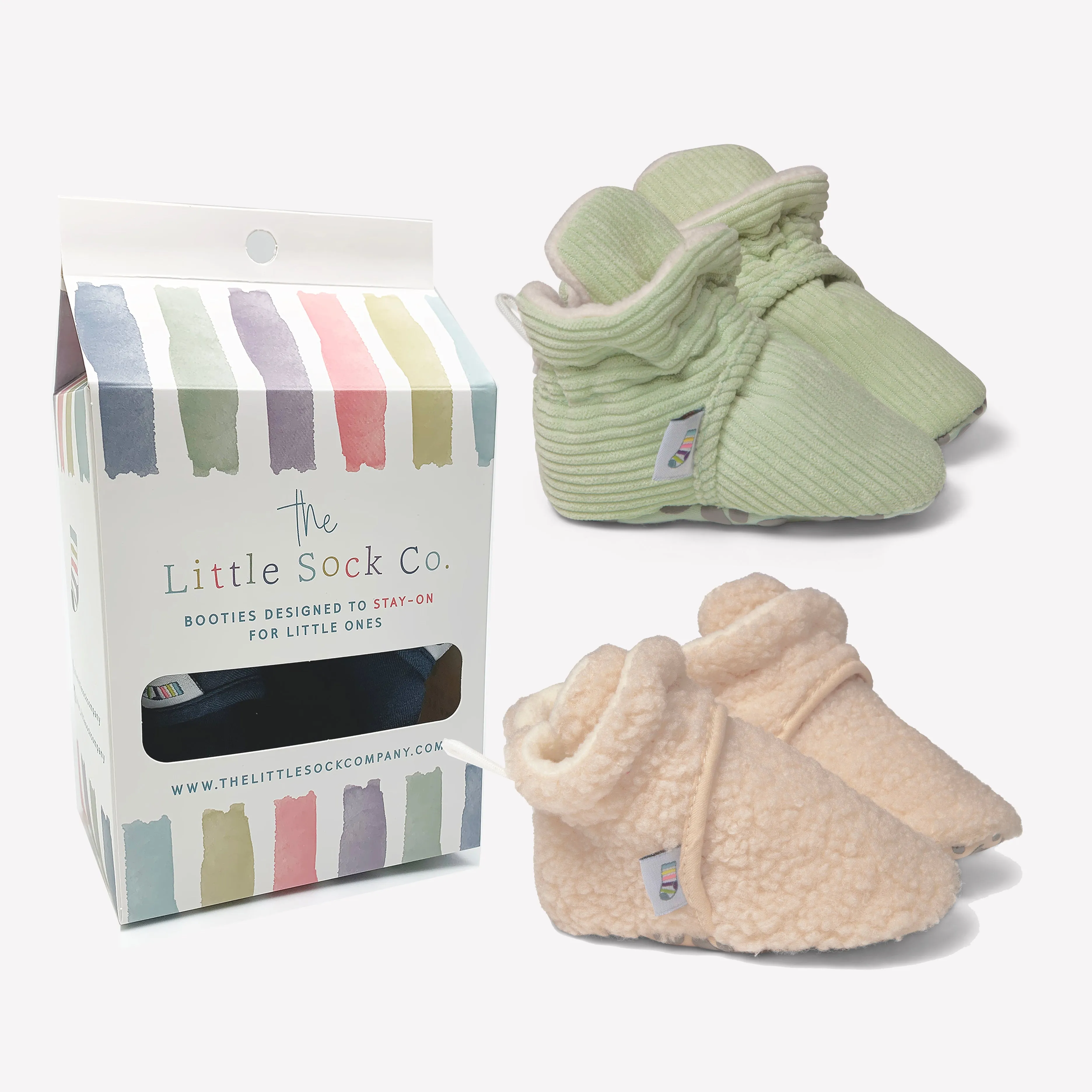 2 Pack of Stay-on, Non-Slip Booties - Mix 'n' Match Colours