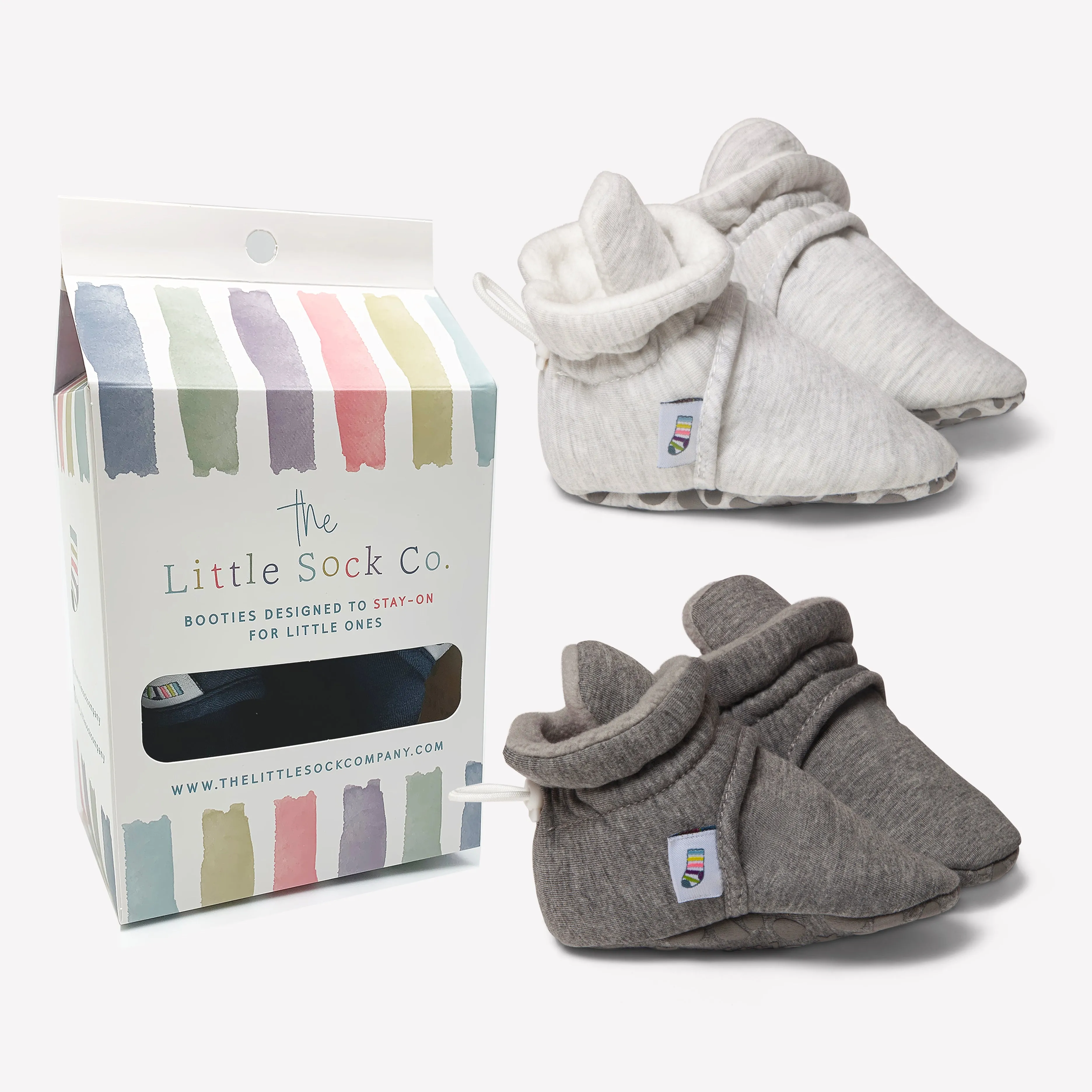 2 Pack of Stay-on, Non-Slip Booties - Mix 'n' Match Colours
