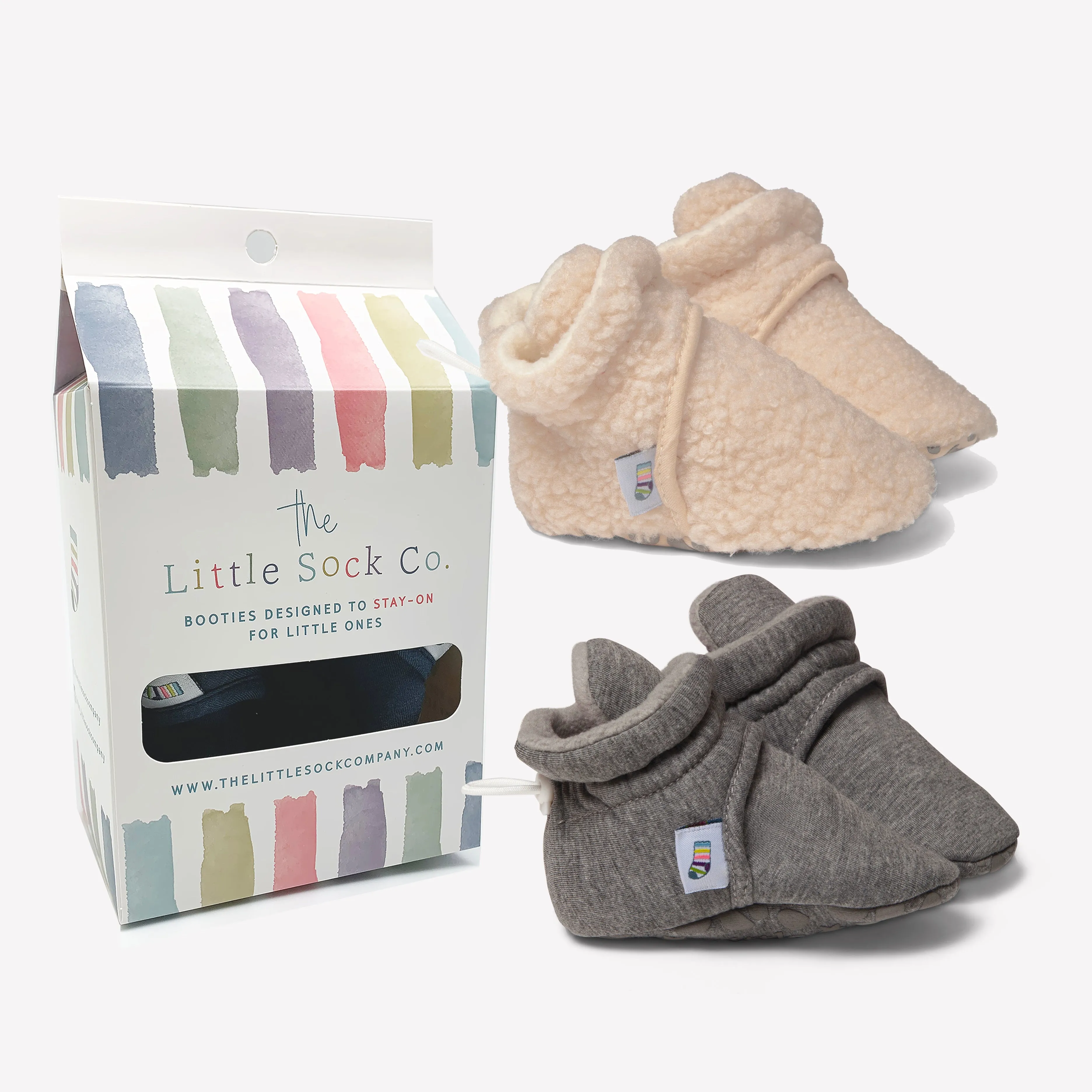 2 Pack of Stay-on, Non-Slip Booties - Mix 'n' Match Colours