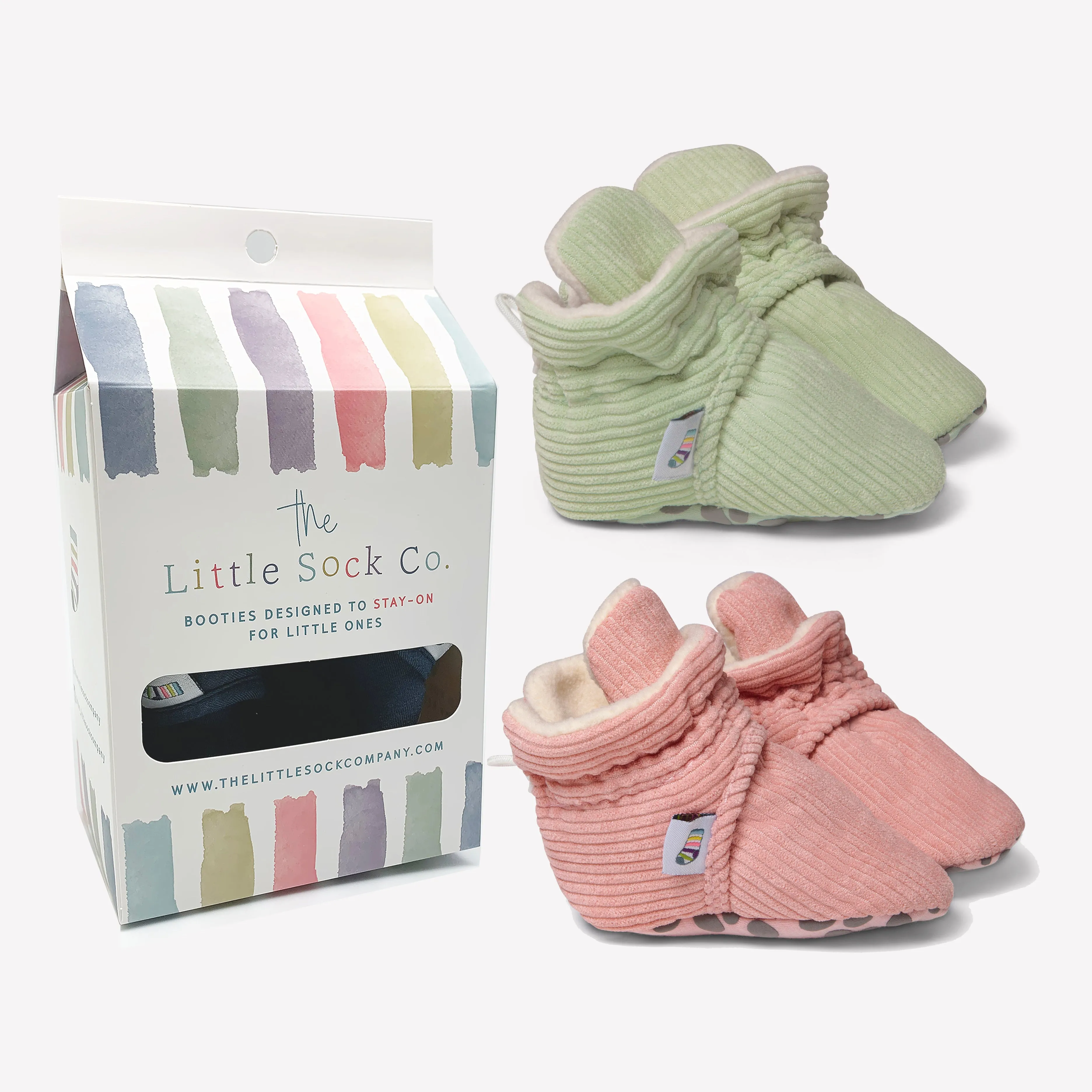2 Pack of Stay-on, Non-Slip Booties - Mix 'n' Match Colours