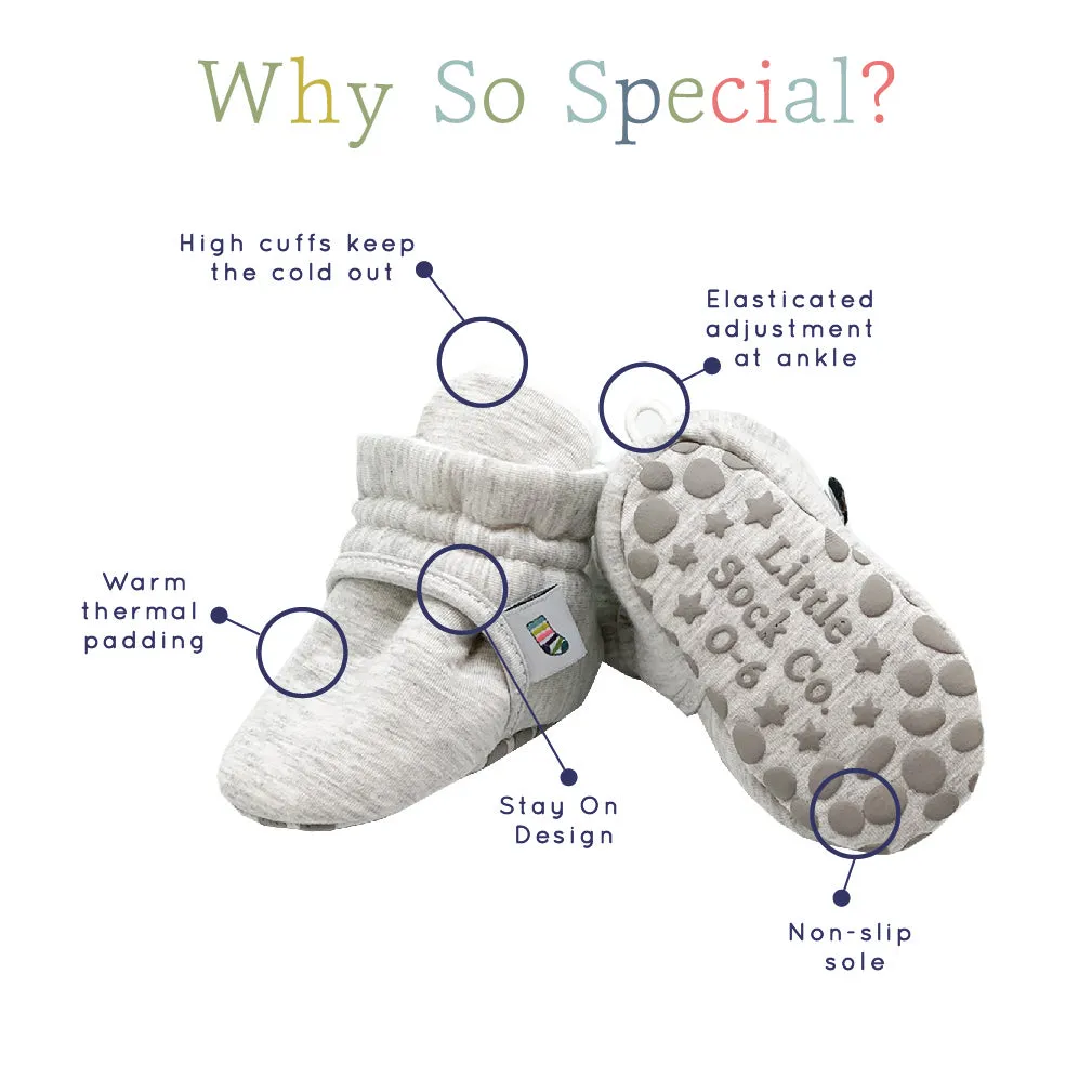 2 Pack of Stay-on, Non-Slip Booties - Mix 'n' Match Colours