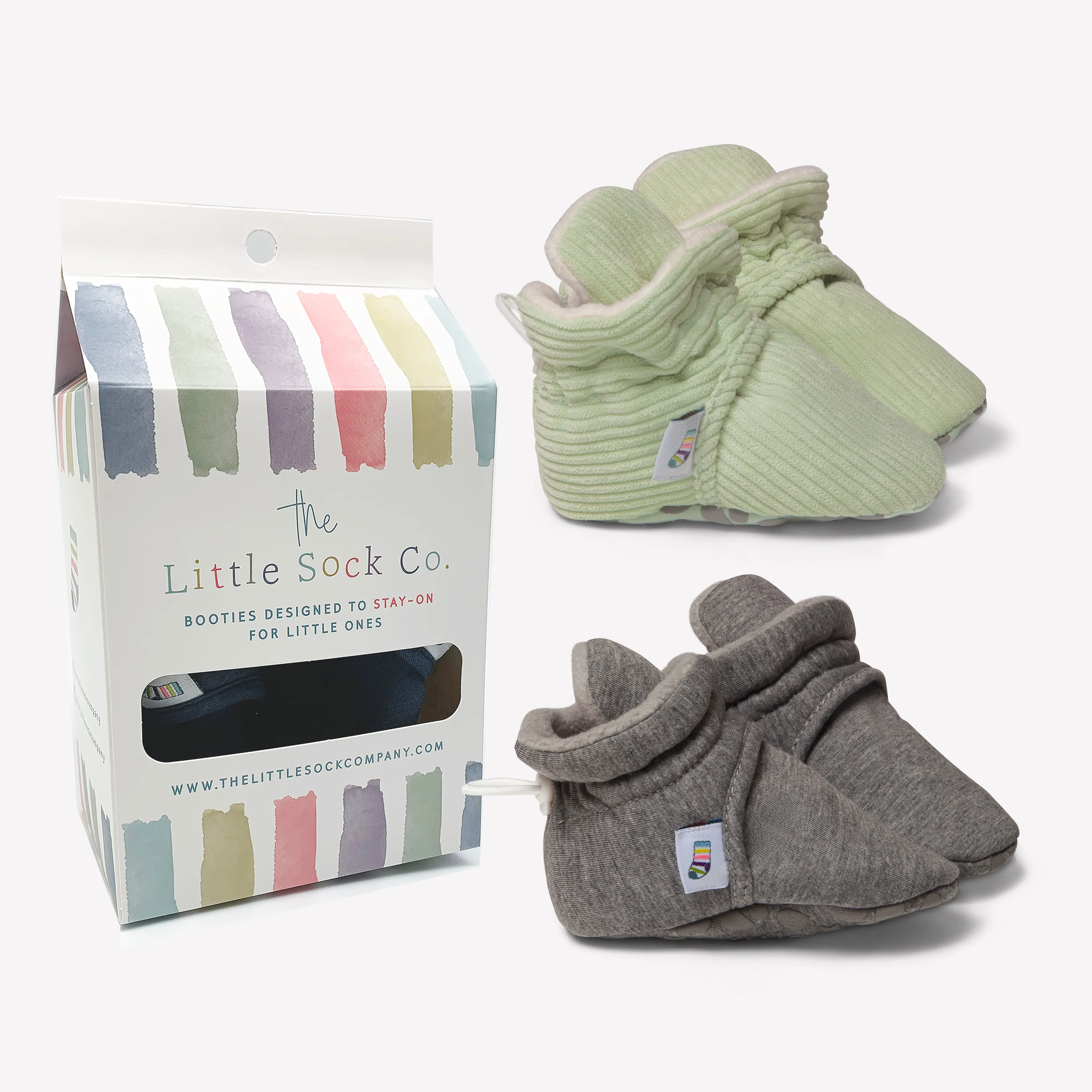 2 Pack of Stay-on, Non-Slip Booties - Mix 'n' Match Colours