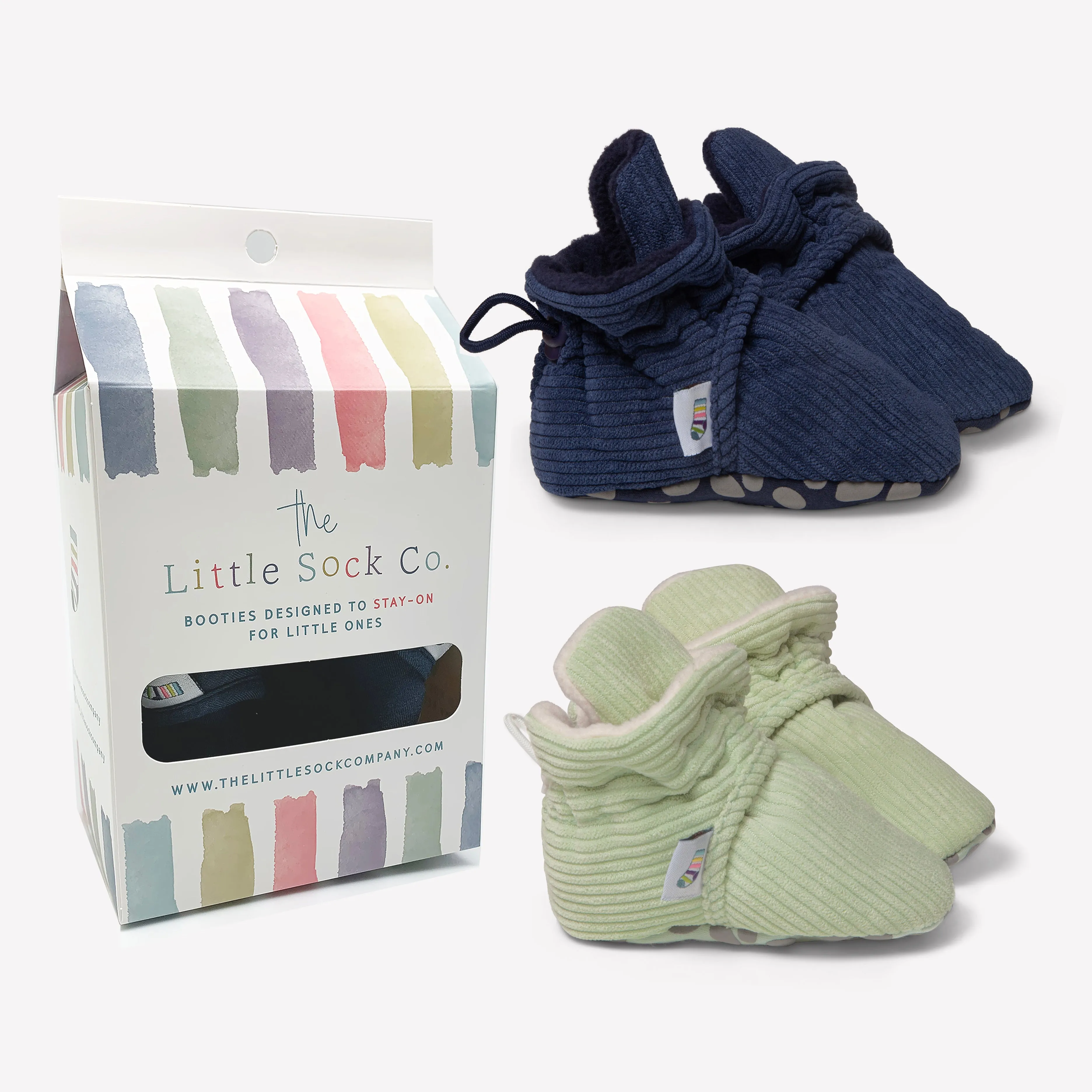 2 Pack of Stay-on, Non-Slip Booties - Mix 'n' Match Colours