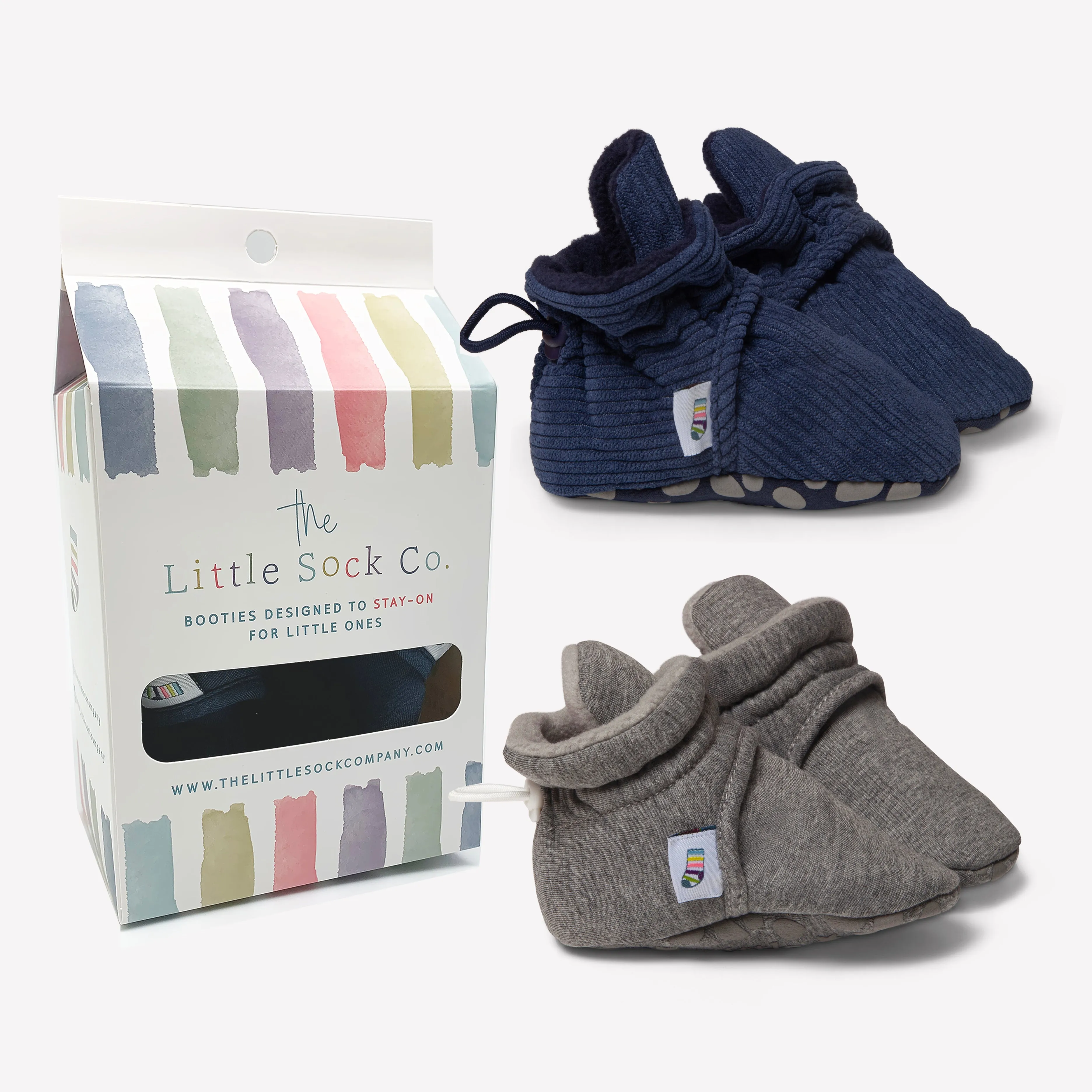 2 Pack of Stay-on, Non-Slip Booties - Mix 'n' Match Colours