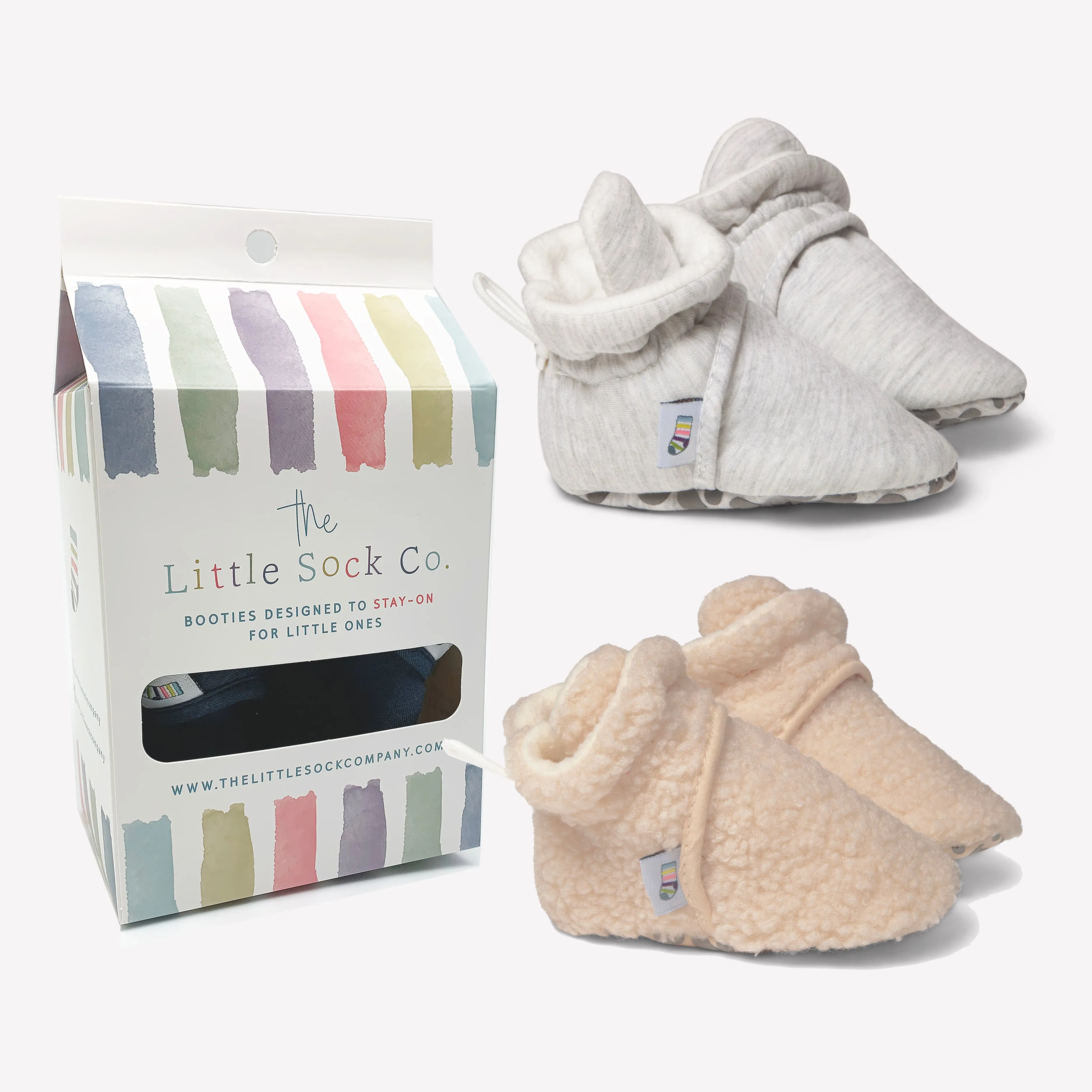 2 Pack of Stay-on, Non-Slip Booties - Mix 'n' Match Colours
