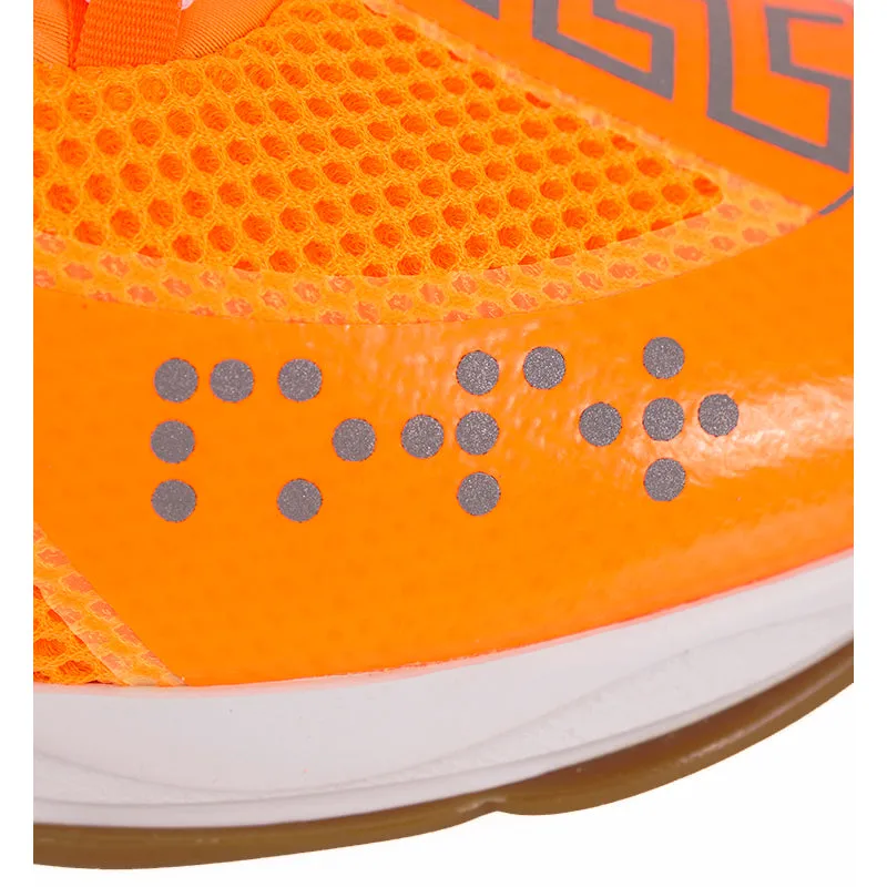 45 12 NEW $995 NEW VERSACE MENS Orange Neon CHAIN REACTION Cross Chunky SNEAKERS