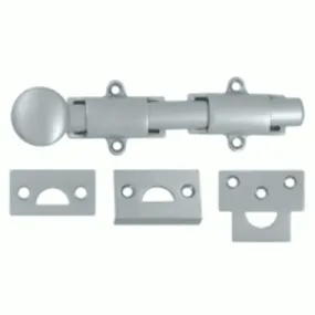 6 Inch Deltana Heavy Duty Surface Bolt (Brushed Chrome Finish)
