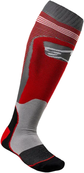 ALPINESTARS MX Plus 1 Socks - Red/Gray - Large/2XL 4701820-318-L2X
