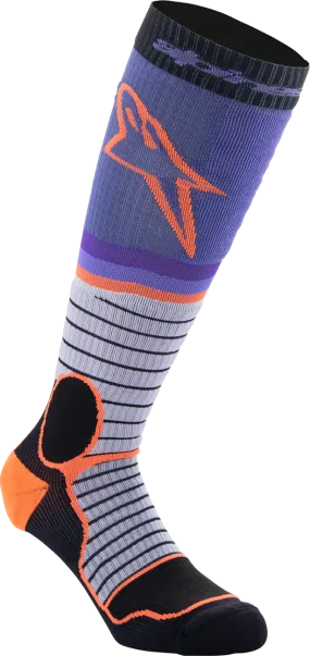 ALPINESTARS MX Pro Socks - Black/Gray/Purple/Orange - Medium 4701524-1207-M