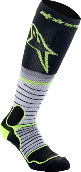ALPINESTARS MX Pro Socks - Black/Gray/Yellow - Large 4701524-175-L
