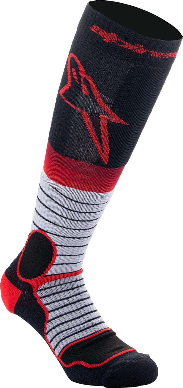 ALPINESTARS MX Pro Socks - Black/Red/Gray - Medium 4701524-1215-M