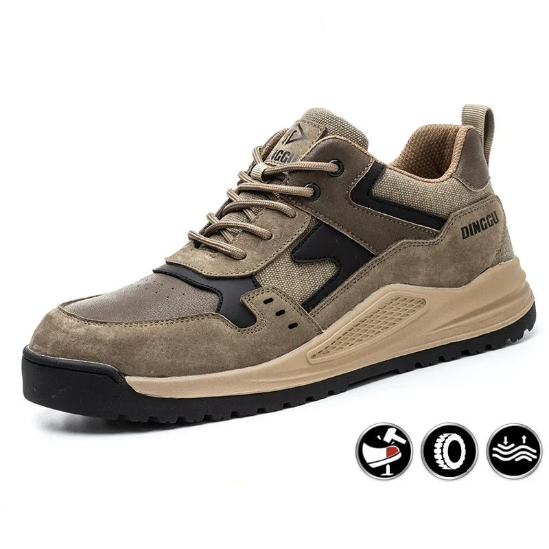 Breathable Steel Toe Boots for Men Women Work Proof Puncture Constructio Safety Boot Industrialn Comfortable Outdoor Hiking Military Tactical Shoes