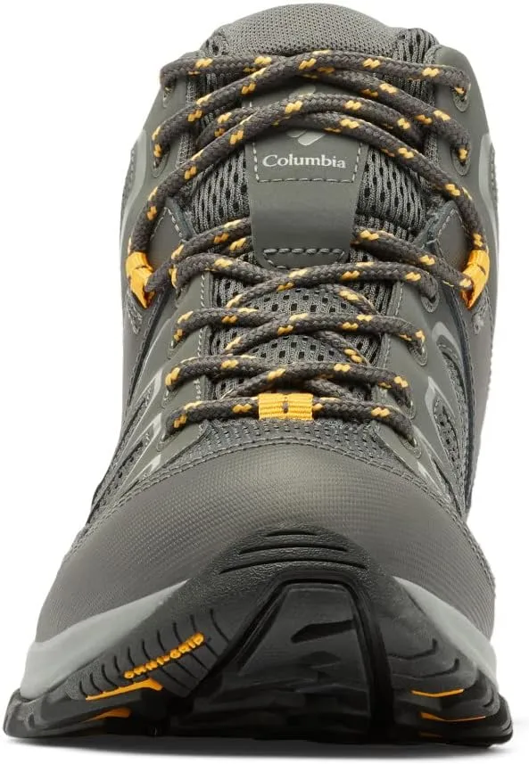 Columbia Mens Granite Trail Mid Waterproof, Dark Grey/Raw Honey, 15