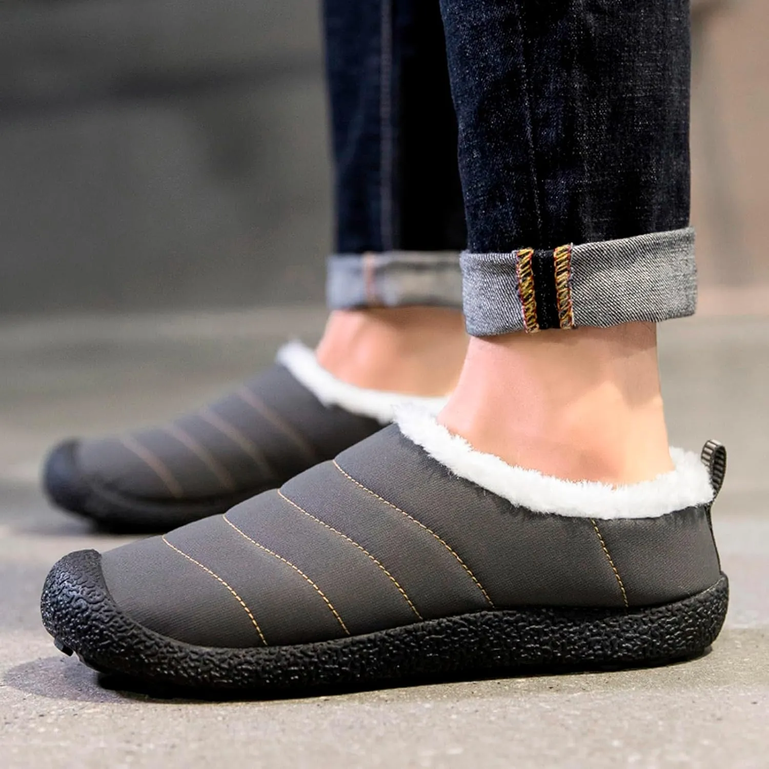Couple Autumn And Winter Fashion Plus Wool Thickened Low Top Warm Shoes For Men And Women Soft Women Winter Calf Boots