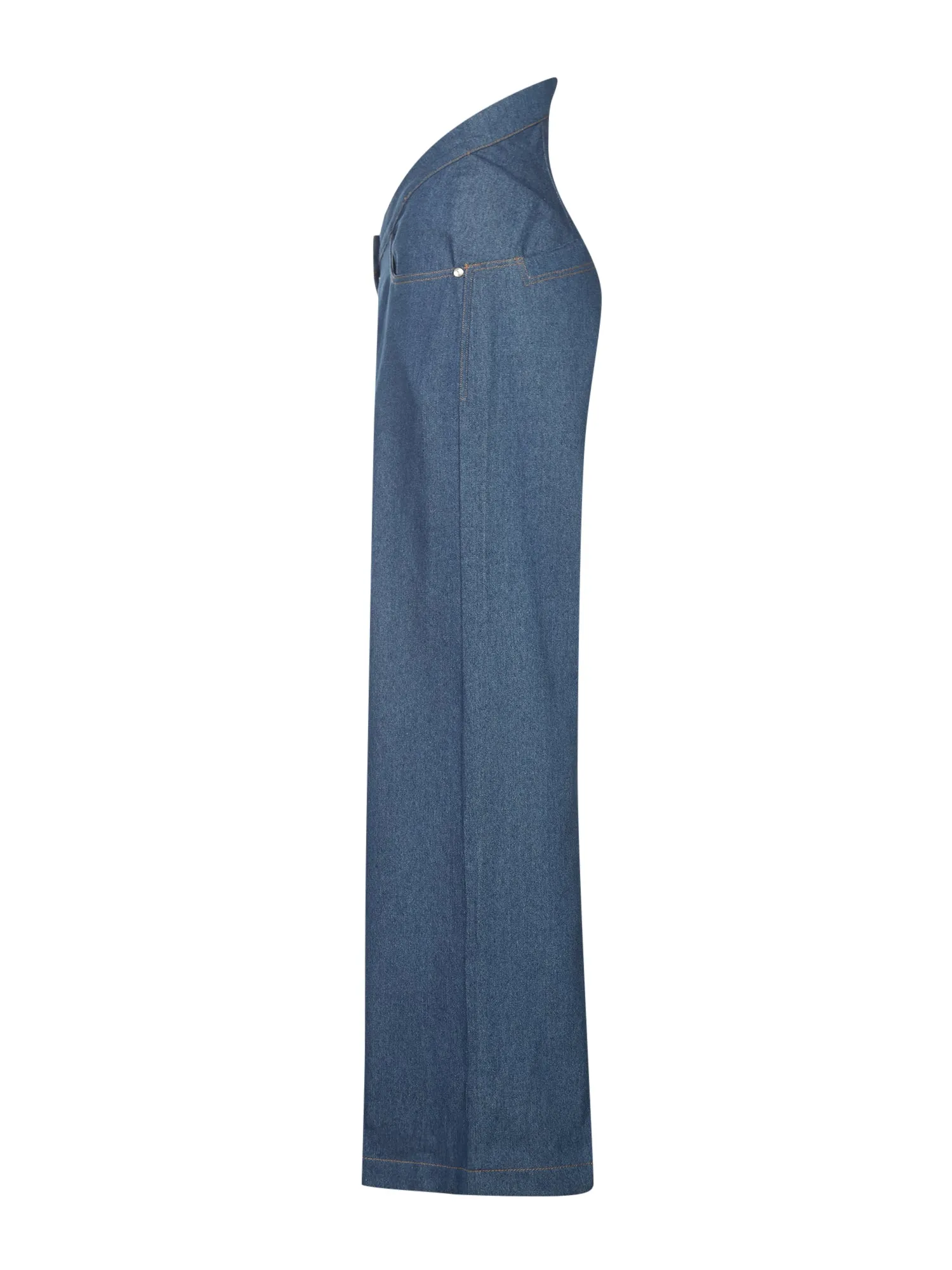 Denim drop waist pants
