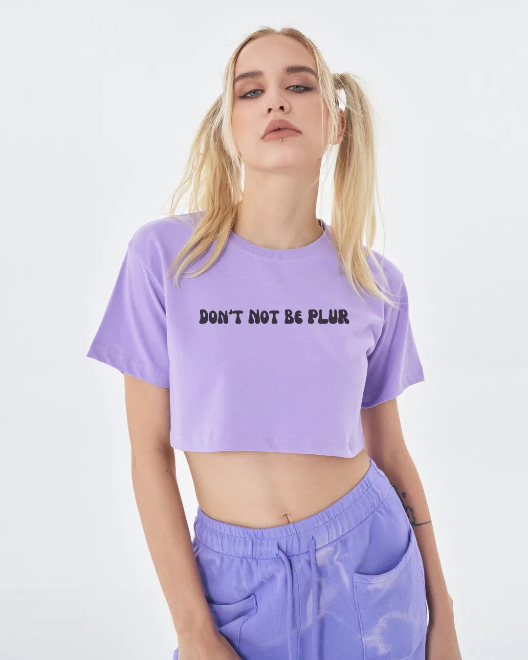 Don't Not Be PLUR Crop Tee