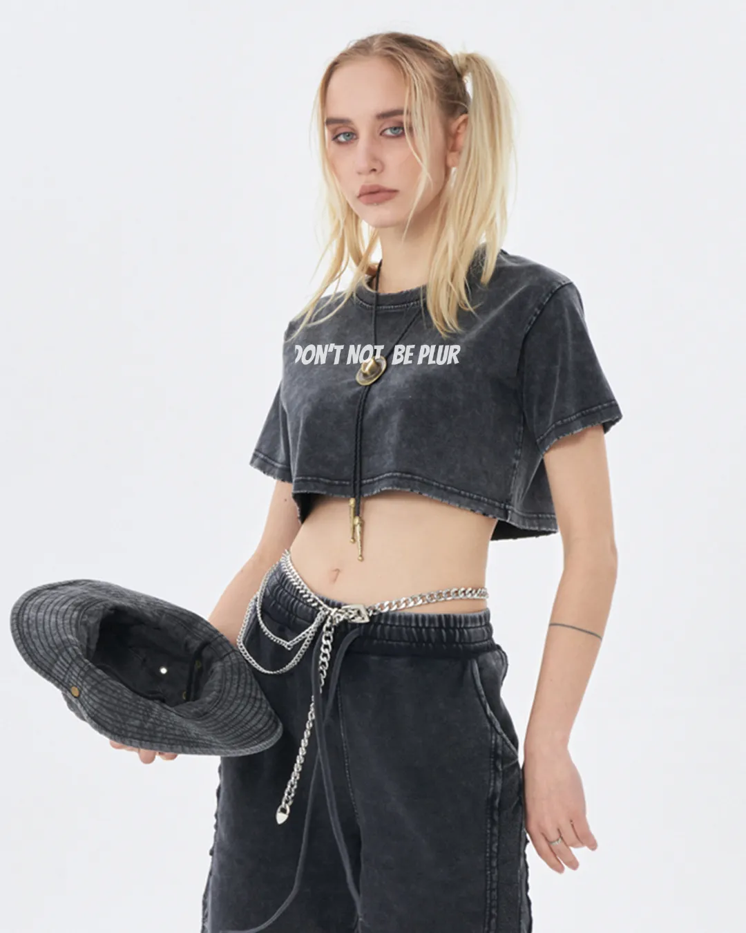 Don't Not Be PLUR Faded Crop Top