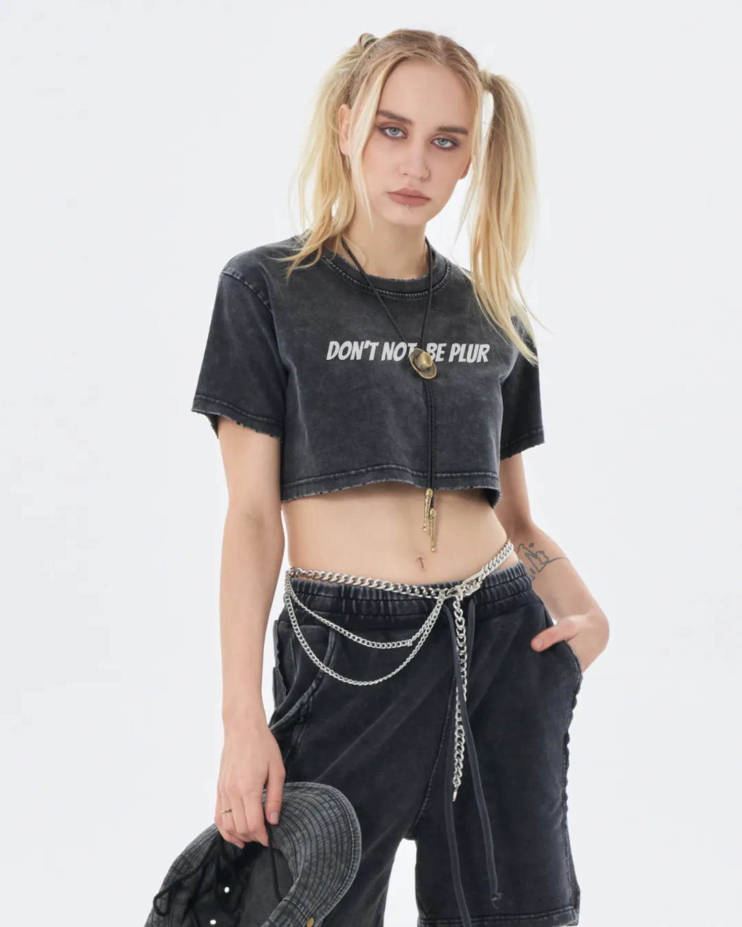 Don't Not Be PLUR Faded Crop Top