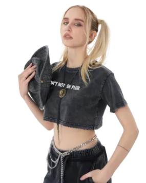 Don't Not Be PLUR Faded Crop Top