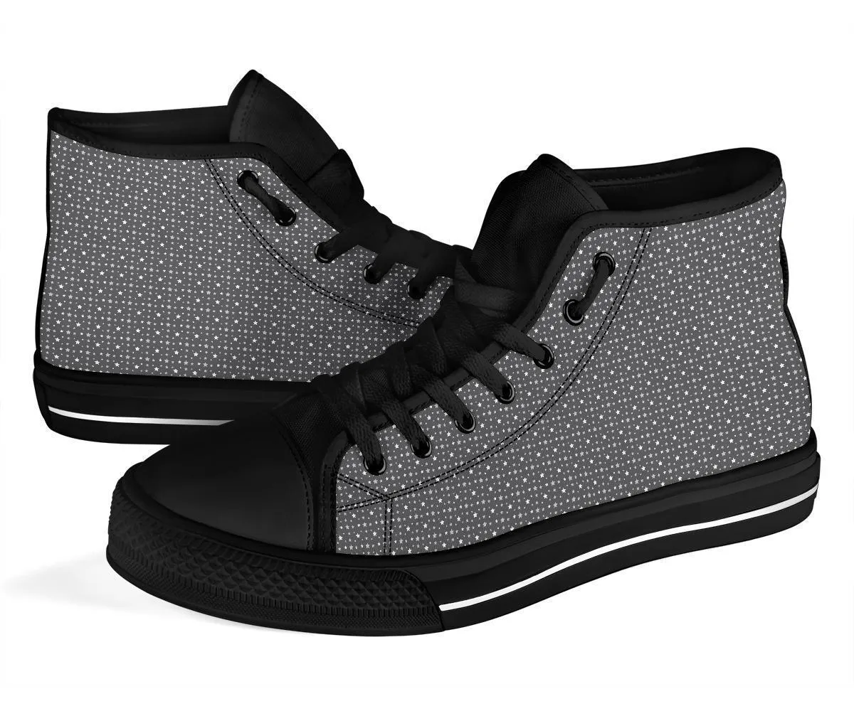 High Top Sneakers - Tiny Stars | Custom High Top Shoes, Patterned High Top Sneakers, High Top Sneakers for Women, Unisex Shoes