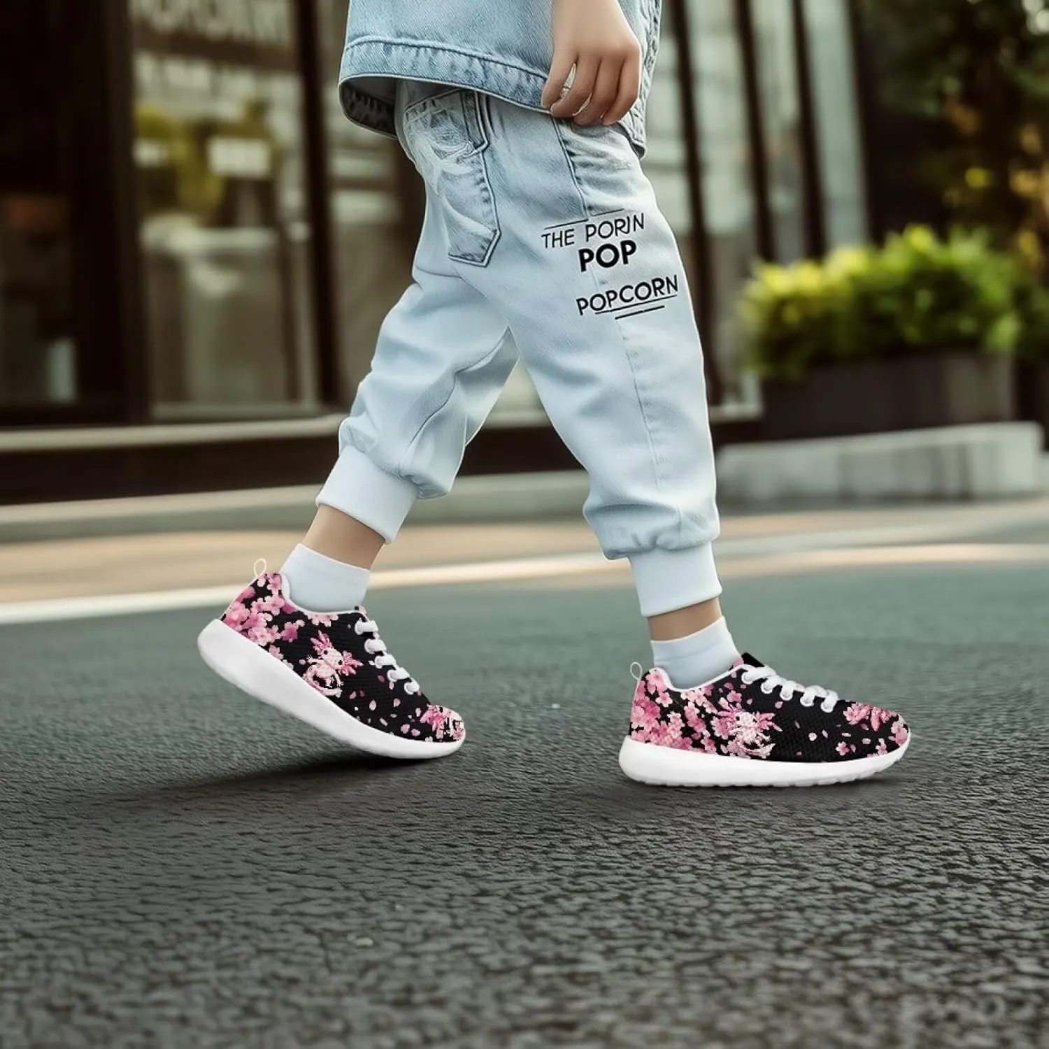 Kids Sneakers for Boys Girls Laces Up Running Shoes for School Lightweight Comfort Tennis Shoe Size Little Kids 11.5-13 Big Kids 1-3 White Sole