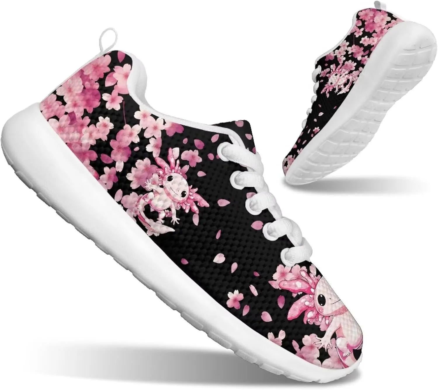 Kids Sneakers for Boys Girls Laces Up Running Shoes for School Lightweight Comfort Tennis Shoe Size Little Kids 11.5-13 Big Kids 1-3 White Sole