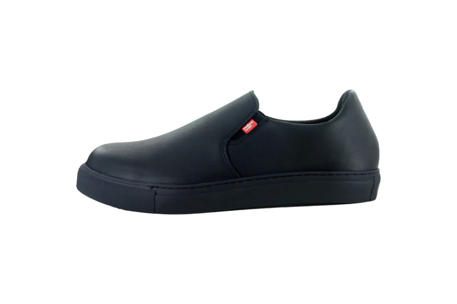 Mellow Walk Womens Jessica EH PR Black Leather Skate-Inspired Work Shoes