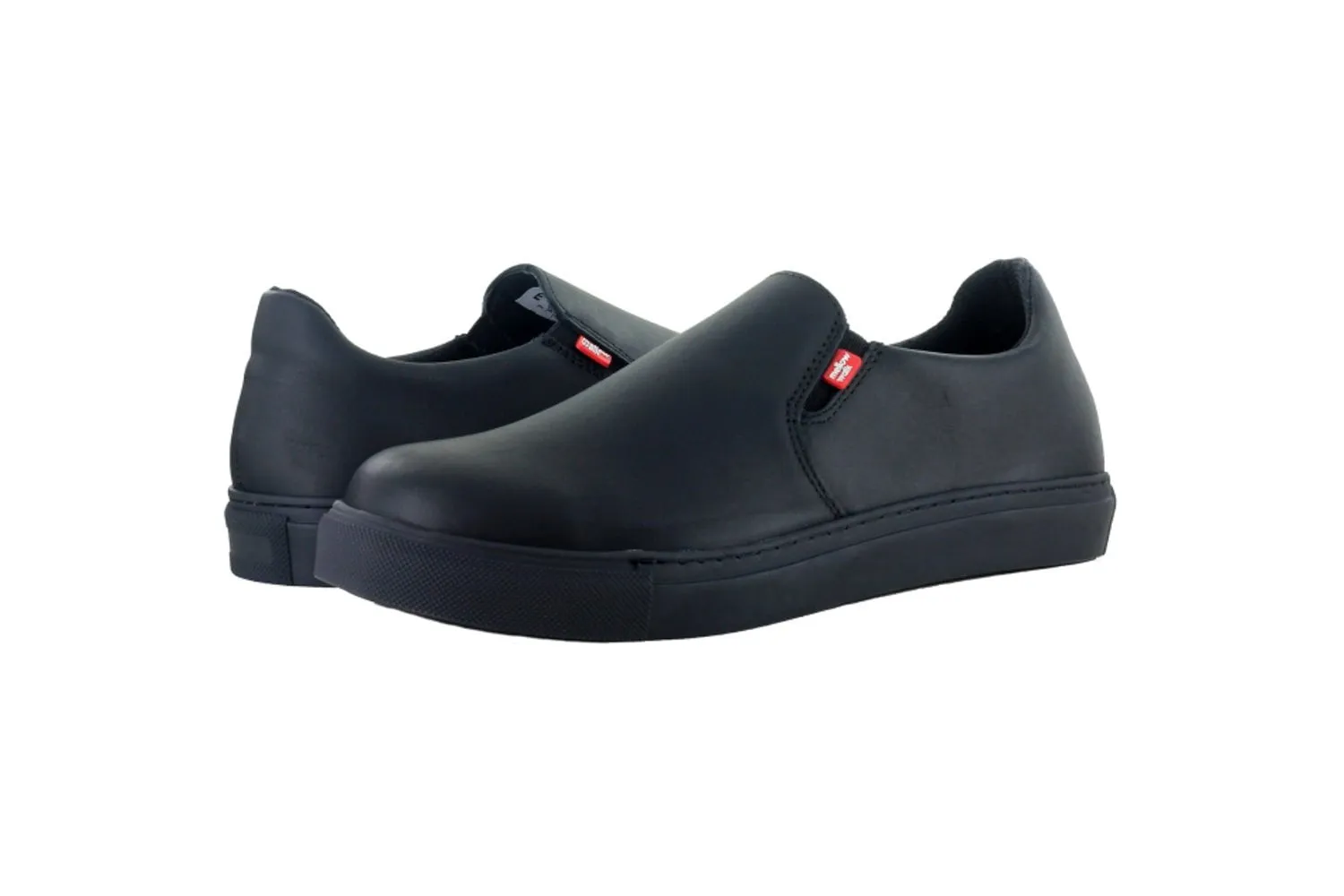 Mellow Walk Womens Jessica EH PR Black Leather Skate-Inspired Work Shoes