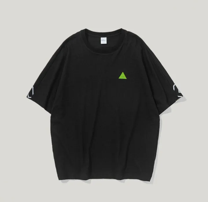 Men's Summer Drop Shoulder Short-Sleeved Loose T-Shirt With Reflective Stripe
