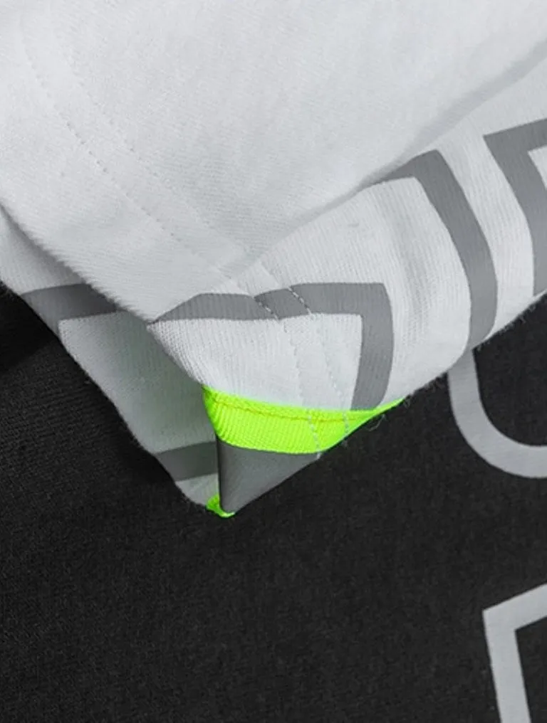 Men's Summer Drop Shoulder Short-Sleeved Loose T-Shirt With Reflective Stripe