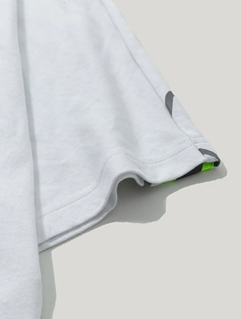 Men's Summer Drop Shoulder Short-Sleeved Loose T-Shirt With Reflective Stripe