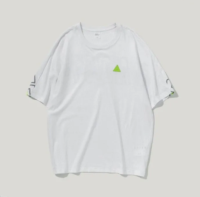 Men's Summer Drop Shoulder Short-Sleeved Loose T-Shirt With Reflective Stripe