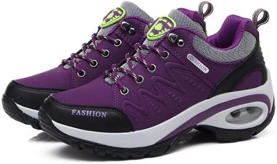 MIOKE Women's Outdoor Running Sport Shoes Waterproof Non-Slip Casual Trail Backpacking Climbing Hiking Shoes