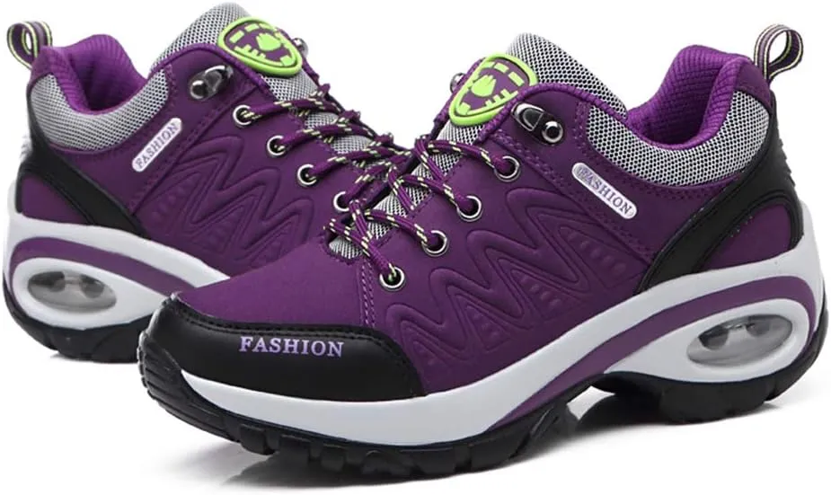 MIOKE Women's Outdoor Running Sport Shoes Waterproof Non-Slip Casual Trail Backpacking Climbing Hiking Shoes