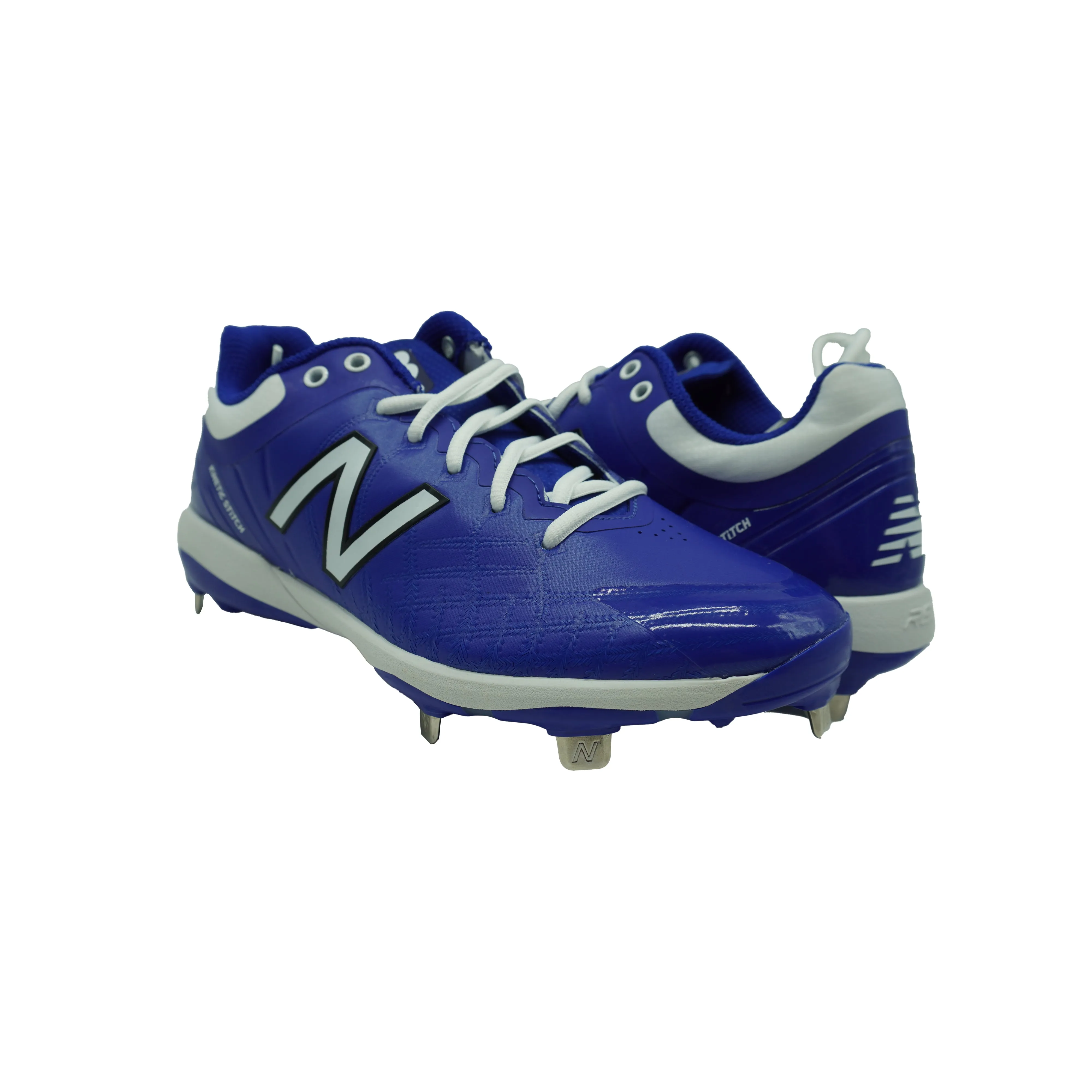 New Balance Men's 4040 V5 Metal Baseball Cleats Blue White
