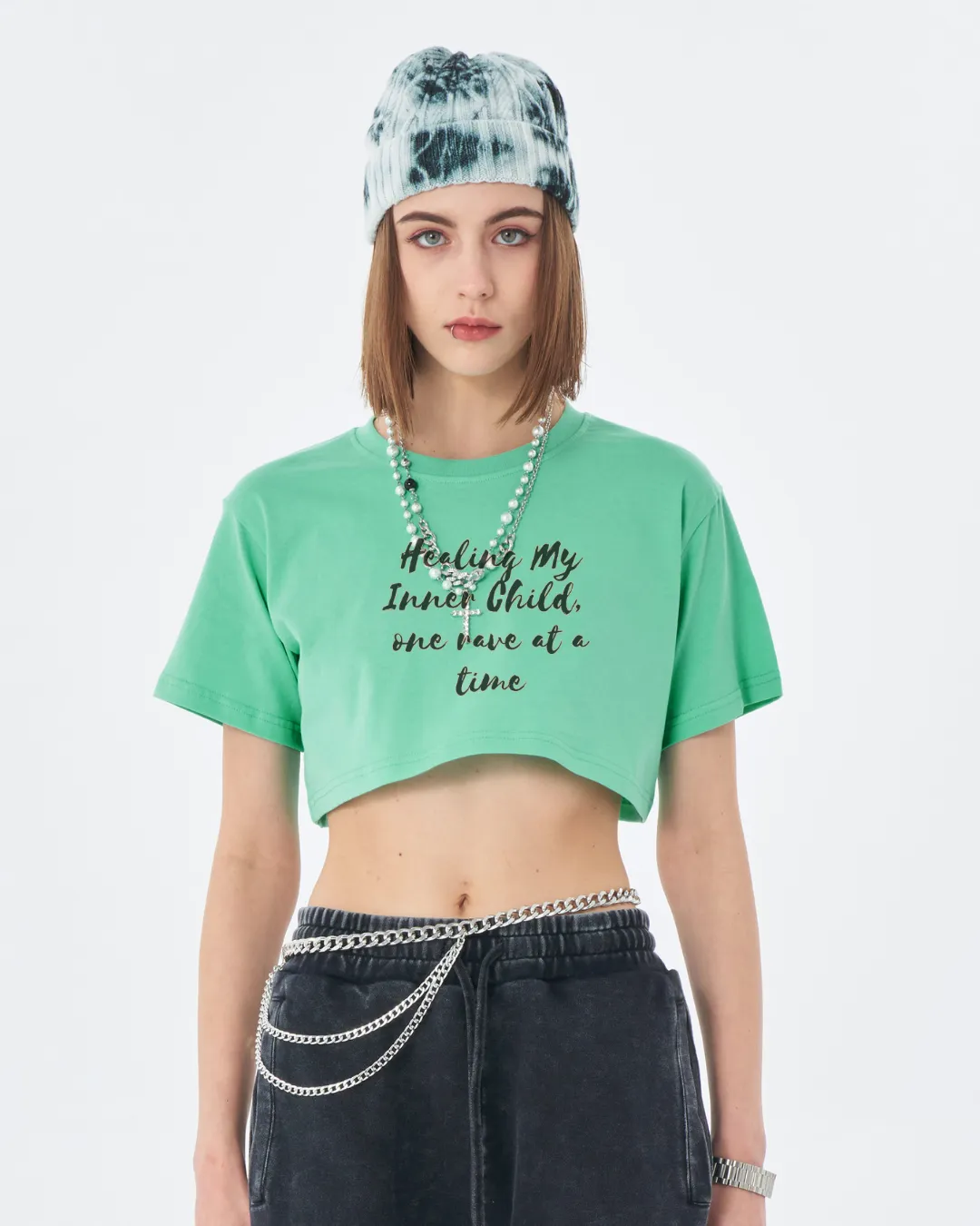 One Rave At A Time Crop Tee