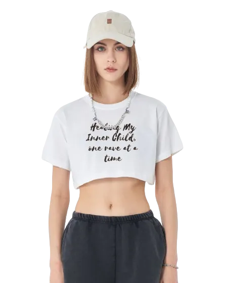One Rave At A Time Crop Tee