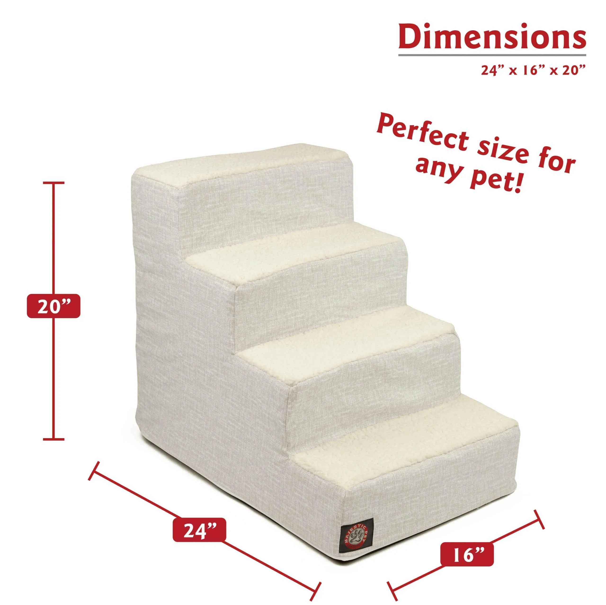 Palette Heathered 4 Steps Pet Stairs (Heavy-Duty)