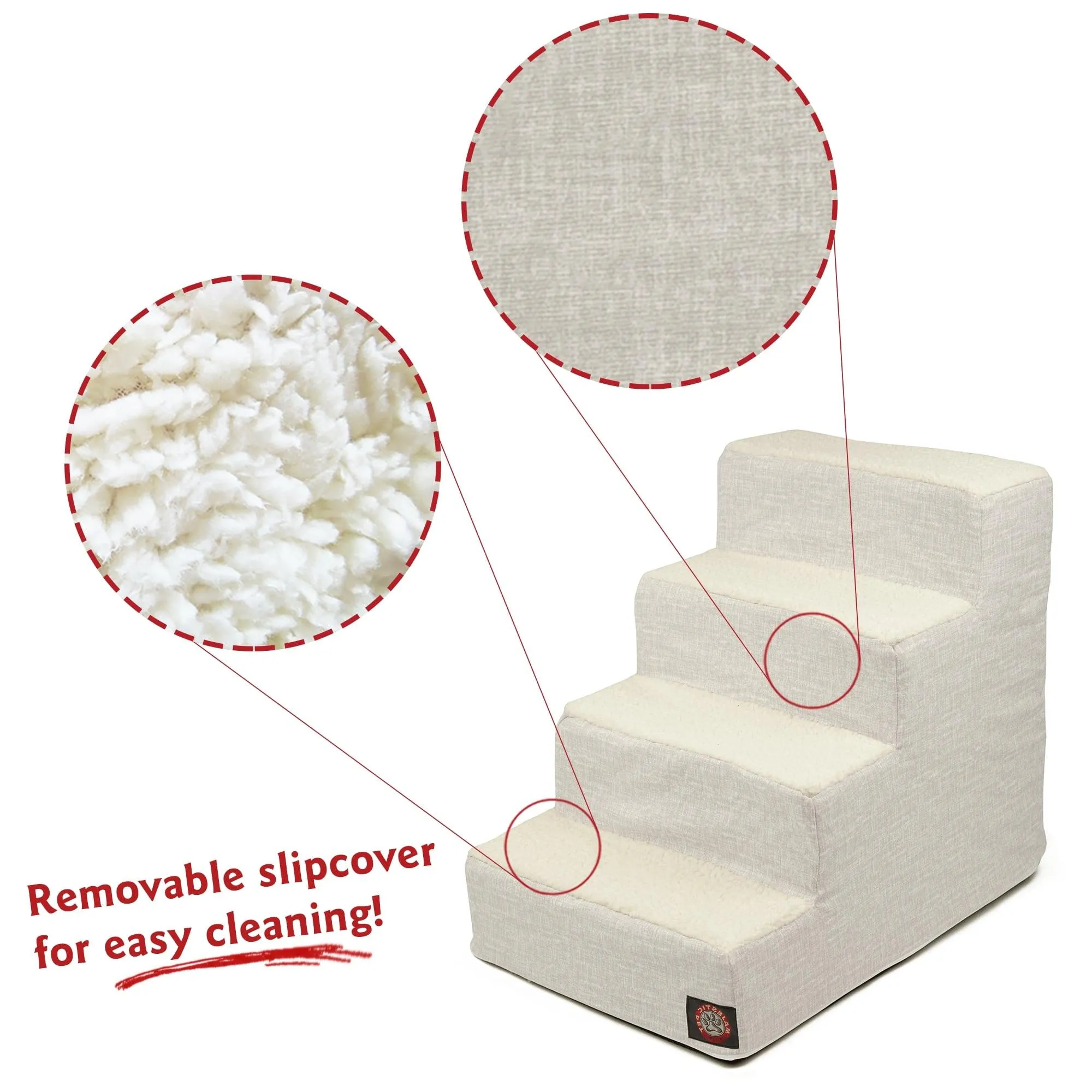 Palette Heathered 4 Steps Pet Stairs (Heavy-Duty)