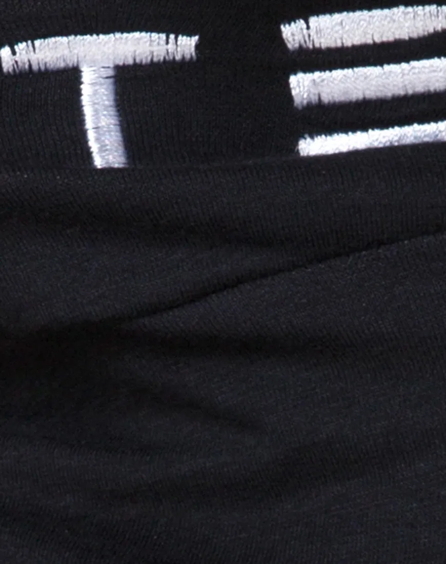 Rhala Crop Top in Tokyo Techno Black Embro