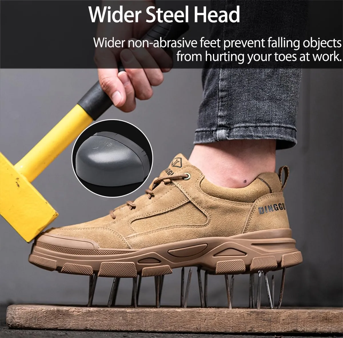 Safety Trainers Men Women Steel Toe Cap Trainers Lightweight Work Shoes Comfy Industrial Sneakers Construction Work Boots
