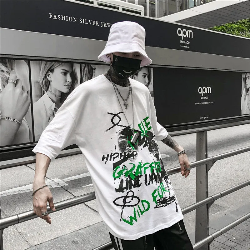 spray graffiti oversized T-shirt