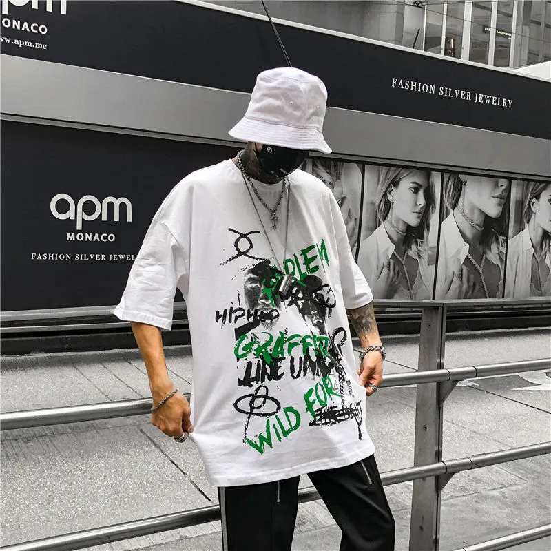 spray graffiti oversized T-shirt