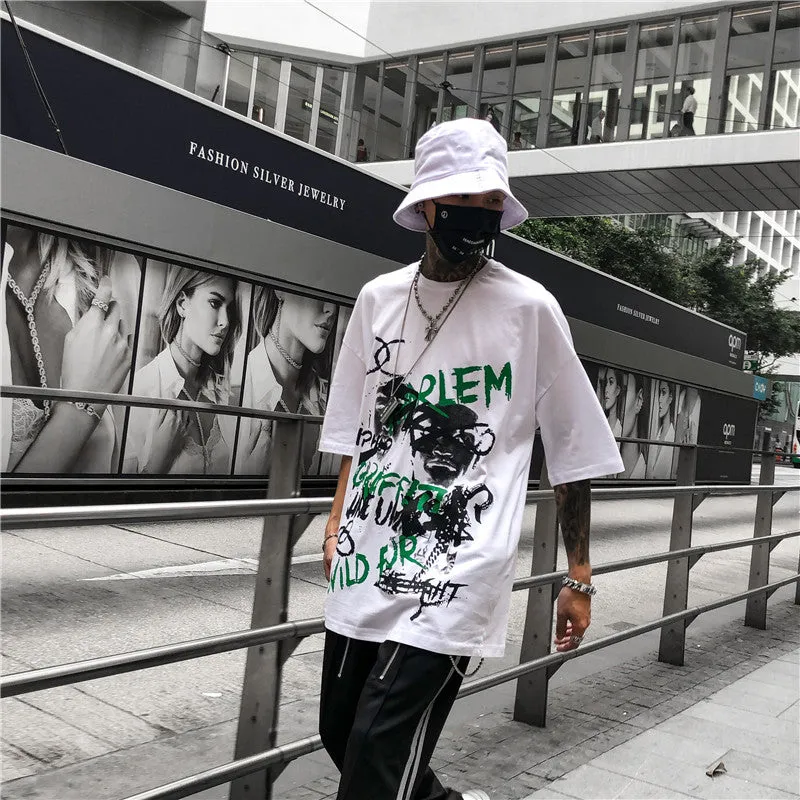 spray graffiti oversized T-shirt