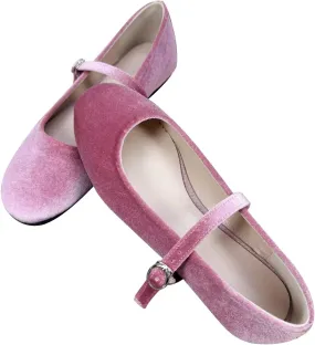 Stunner Women's Leather Dress Flats - Comfortable Square Toe Slip On Mary Jane Work Flats