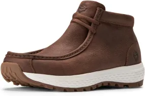 SUREWAY Men's Chukka Boots,Fashion and Comfort Driving Shoes,Lightweight Durability Leather Moc Toe Work Boots
