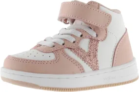 VICTORIA Girls Tiempo High-Top Sneaker, Nude,3 M US