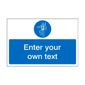 Wear Safety Harness Custom Safety Sticker