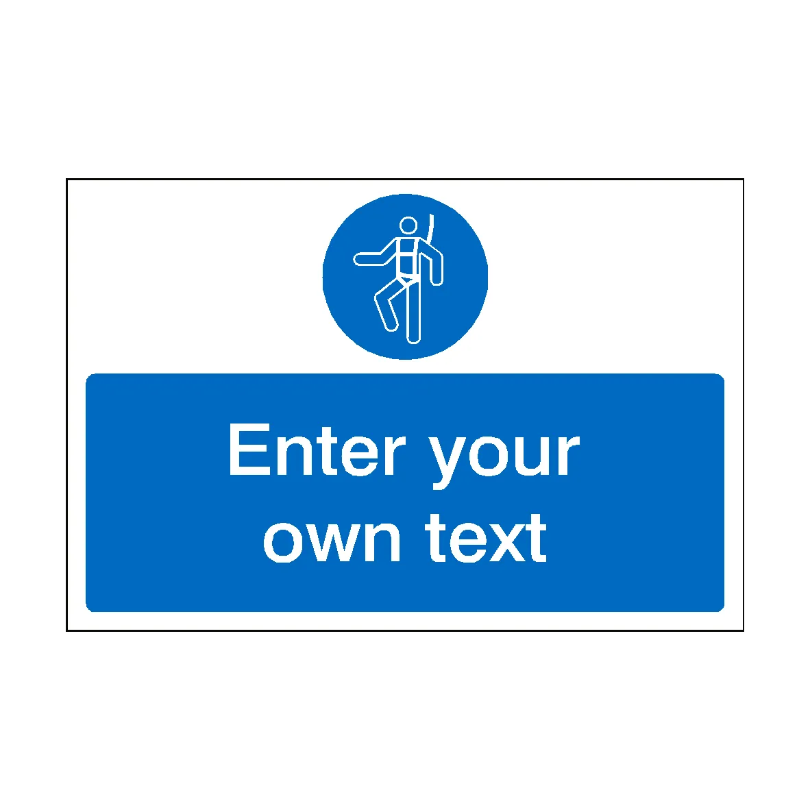 Wear Safety Harness Custom Safety Sticker